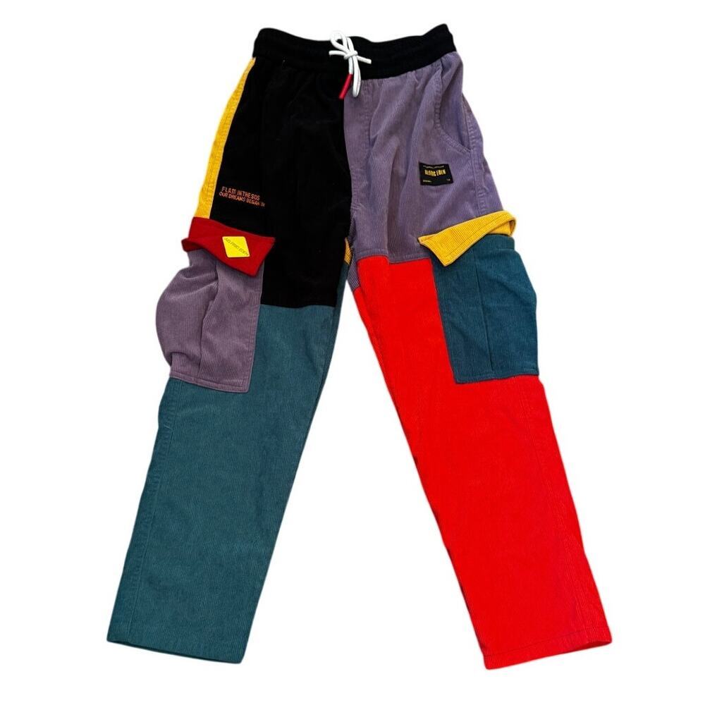 Aelfric Eden Coursemys Patchwork Color Block Corduroy Cargo Pants XS